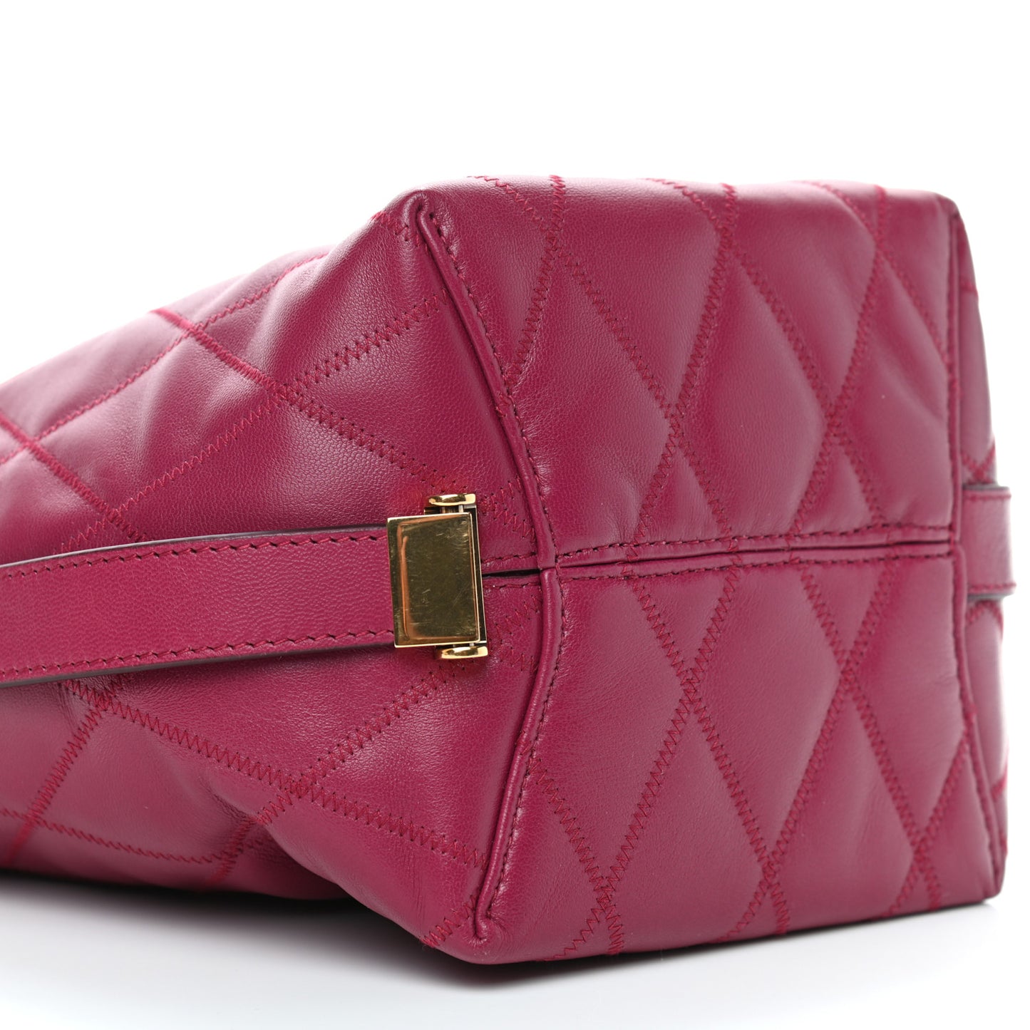Lambskin Quilted Mini GV Bucket Bag Orchid Purple