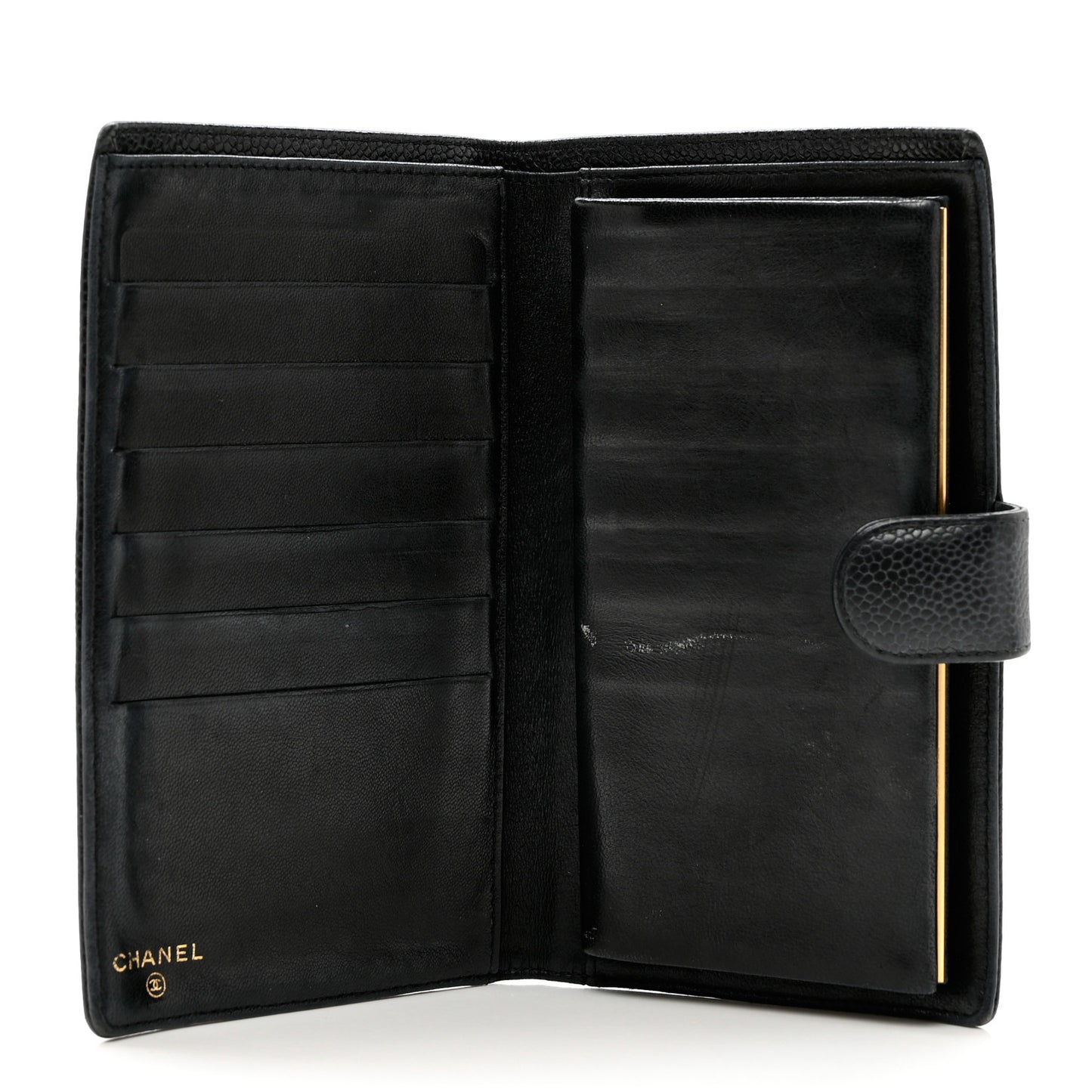 Caviar Timeless CC French Long Wallet Black