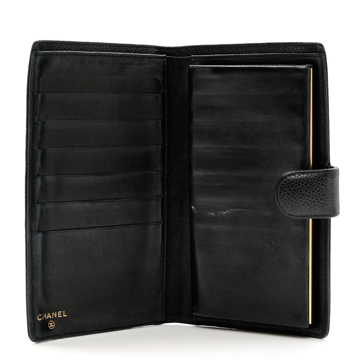 Chanel Caviar Timeless CC French Long Wallet Black 5 of 10