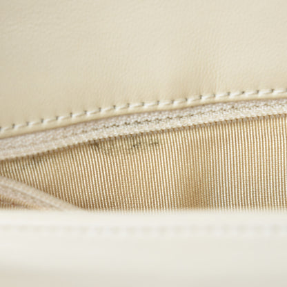 Chanel Lambskin Chocolate Bar Quilted CC Flap White 8 of 14