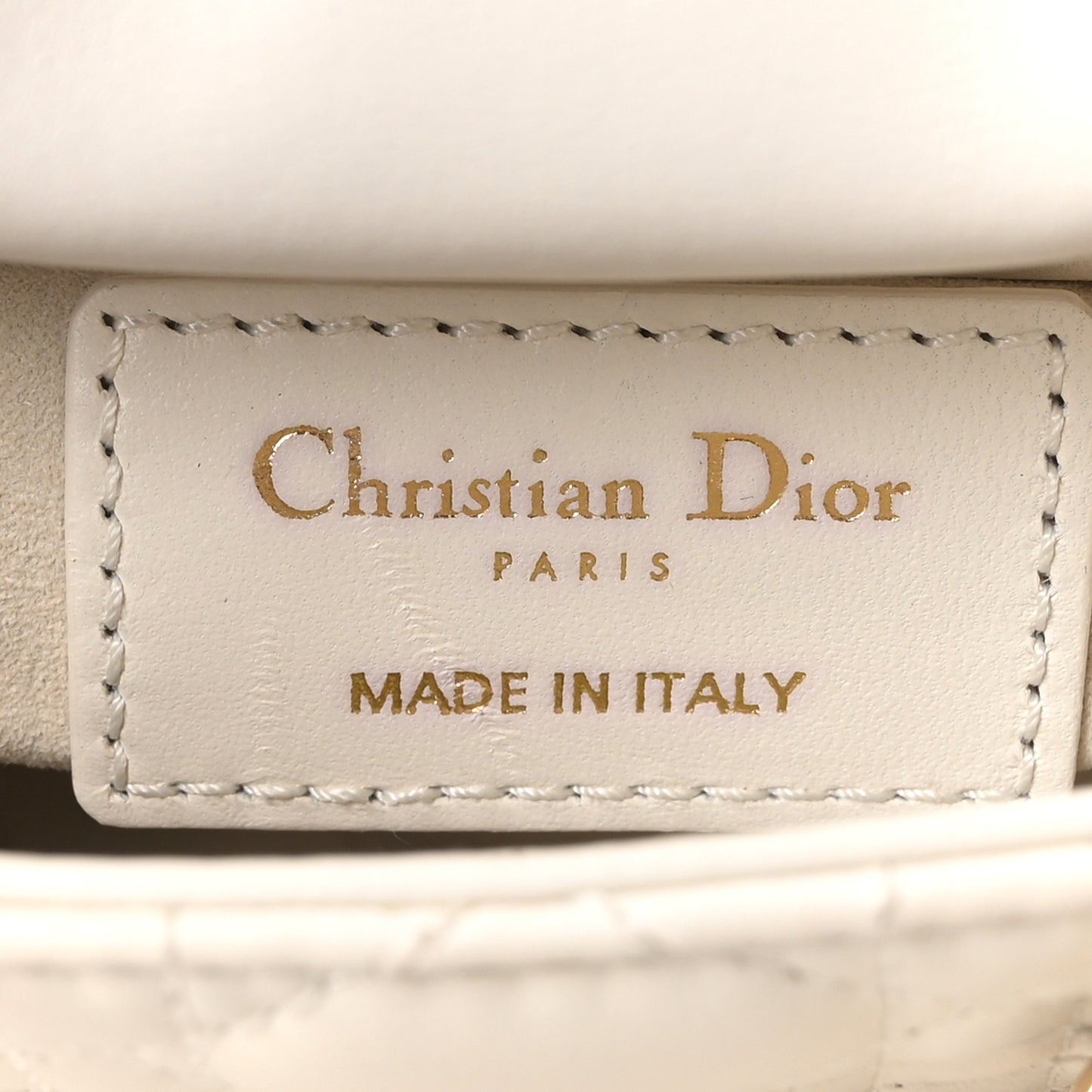 Lambskin Cannage Micro Lady Dior Latte