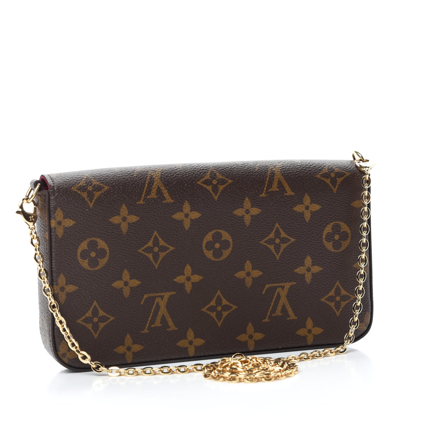Monogram Pochette Felicie Chain Wallet Fuchsia