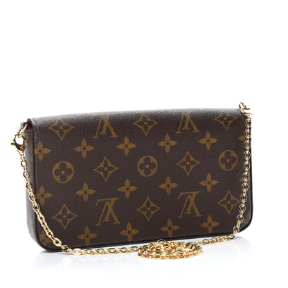Louis Vuitton Monogram Pochette Felicie Chain Wallet Fuchsia 3 of 11