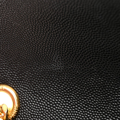 Saint Laurent Grain De Poudre Textured Mixed Matelasse Triquilt Medium Monogram Satchel Black 11 of 19