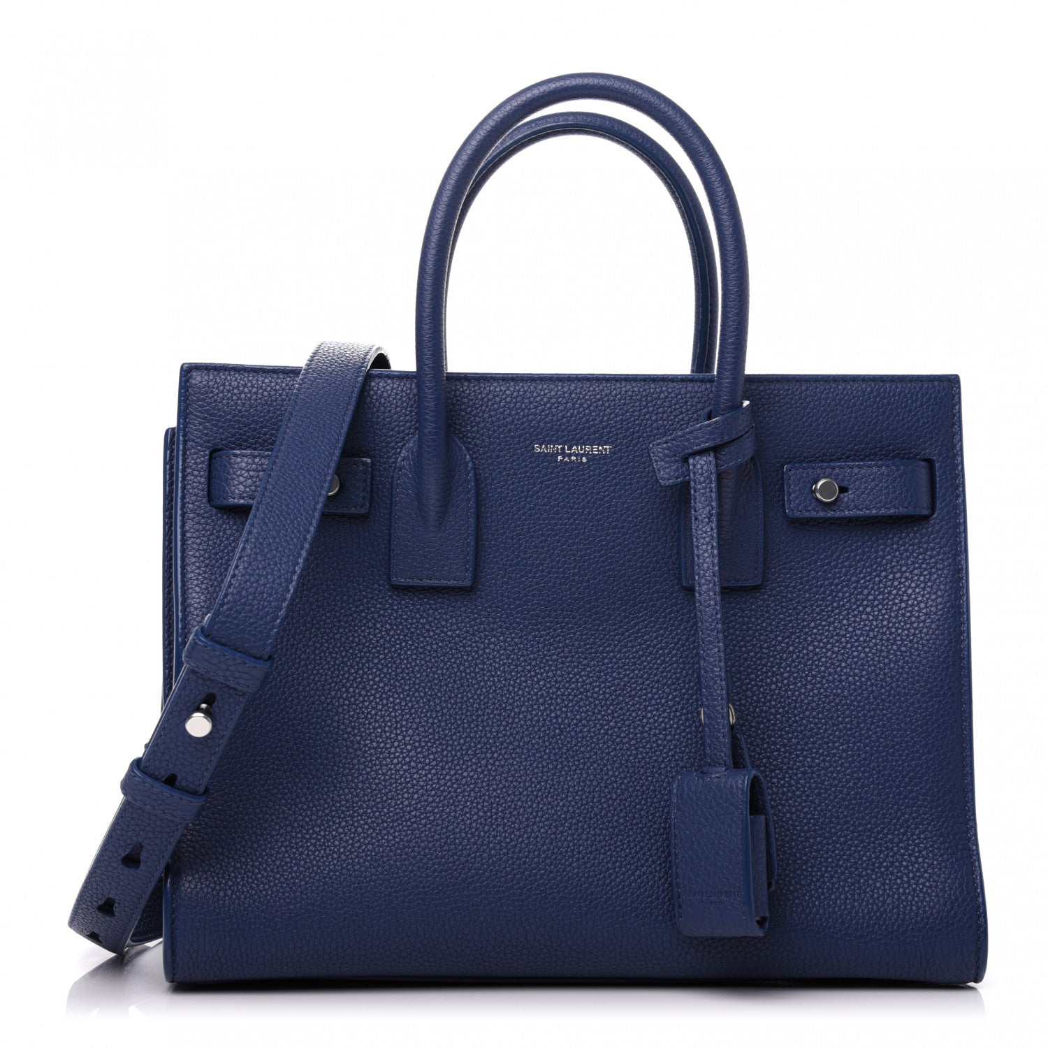 Saint Laurent Grained Calfskin Baby Sac De Jour Souple Denim 1 of 9