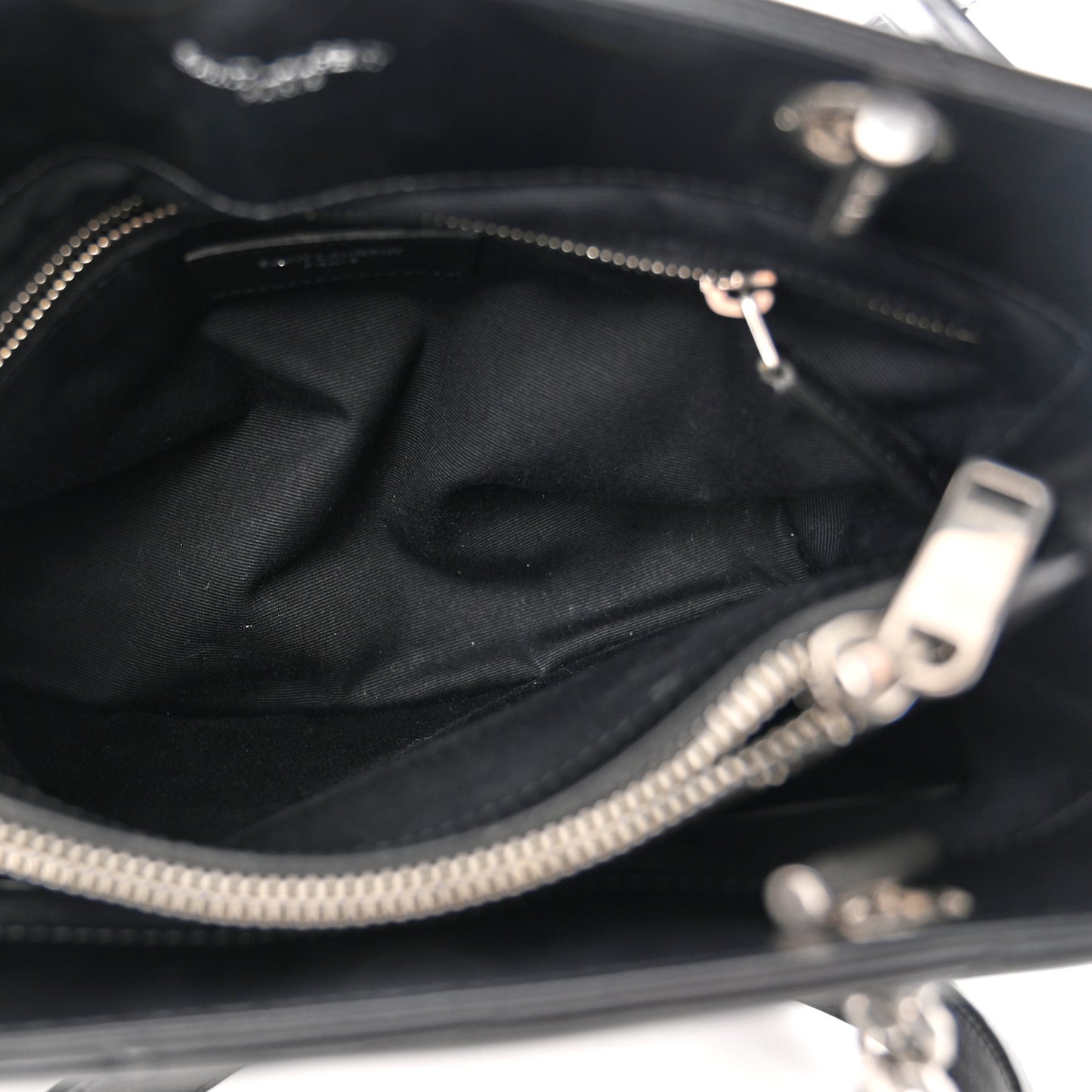Calfskin Y Quilted Monogram Small Loulou Shopper Black