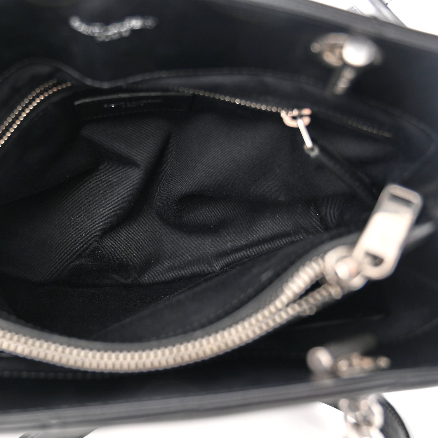 Saint Laurent Calfskin Y Quilted Monogram Small Loulou Shopper Black 5 of 13