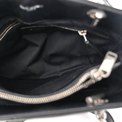 Saint Laurent Calfskin Y Quilted Monogram Small Loulou Shopper Black 5 of 13