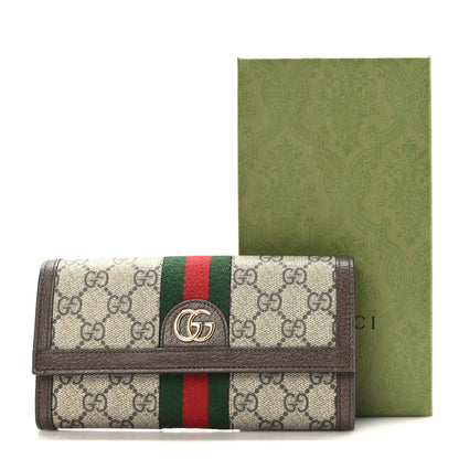 Gucci GG Supreme Monogram Web Ophidia Continental Wallet Brown 7 of 7