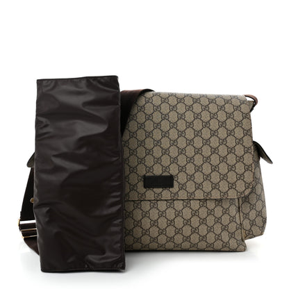 Gucci GG Plus Monogram Messenger Diaper Bag Dark Brown 3 of 12