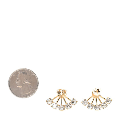 Christian Dior Crystal Pearl Petite CD Earrings Gold 2 of 4