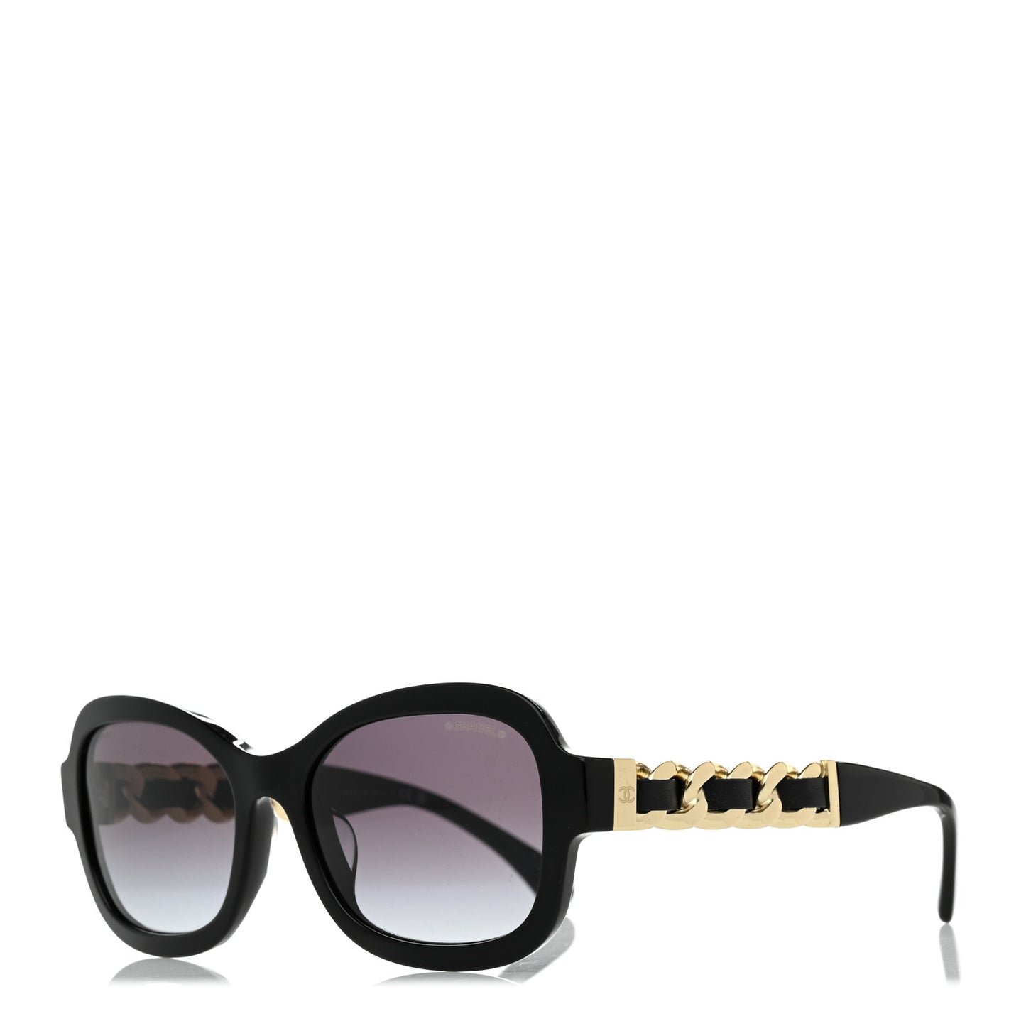 Acetate Chain Sunglasses 5465-Q-A Black