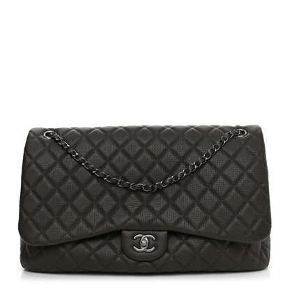 Chanel Calfskin Quilted Small XXL Travel Flap Bag Grey 1 of 8