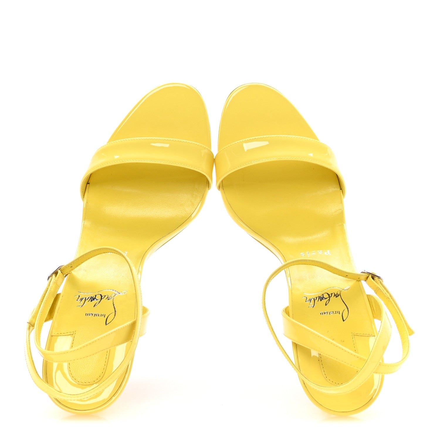 Christian Louboutin Patent Loubigirl 100 Sandals 40 Piou Piou 2 of 8