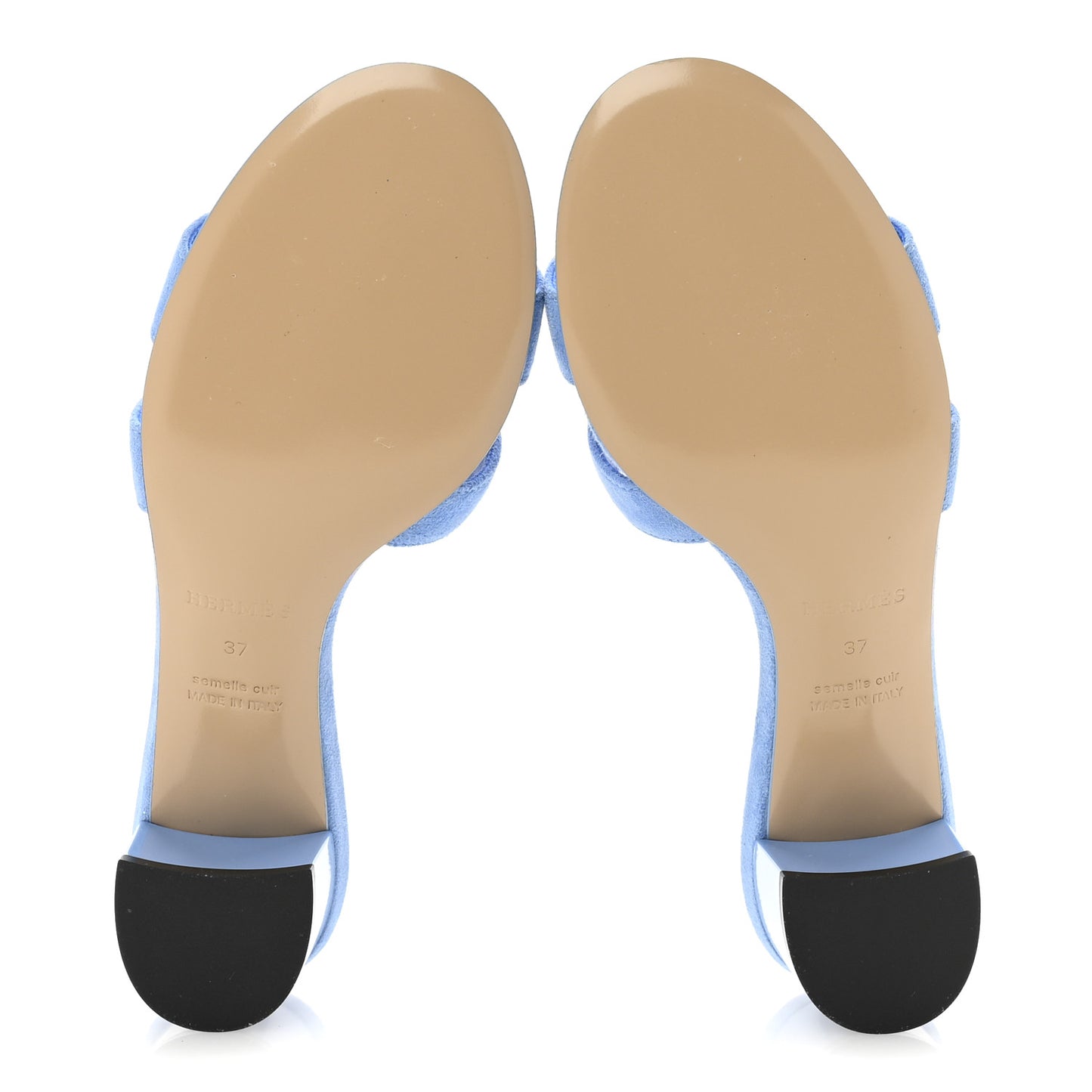 Suede Goatskin Oasis Sandals 37 Bleu Cameo
