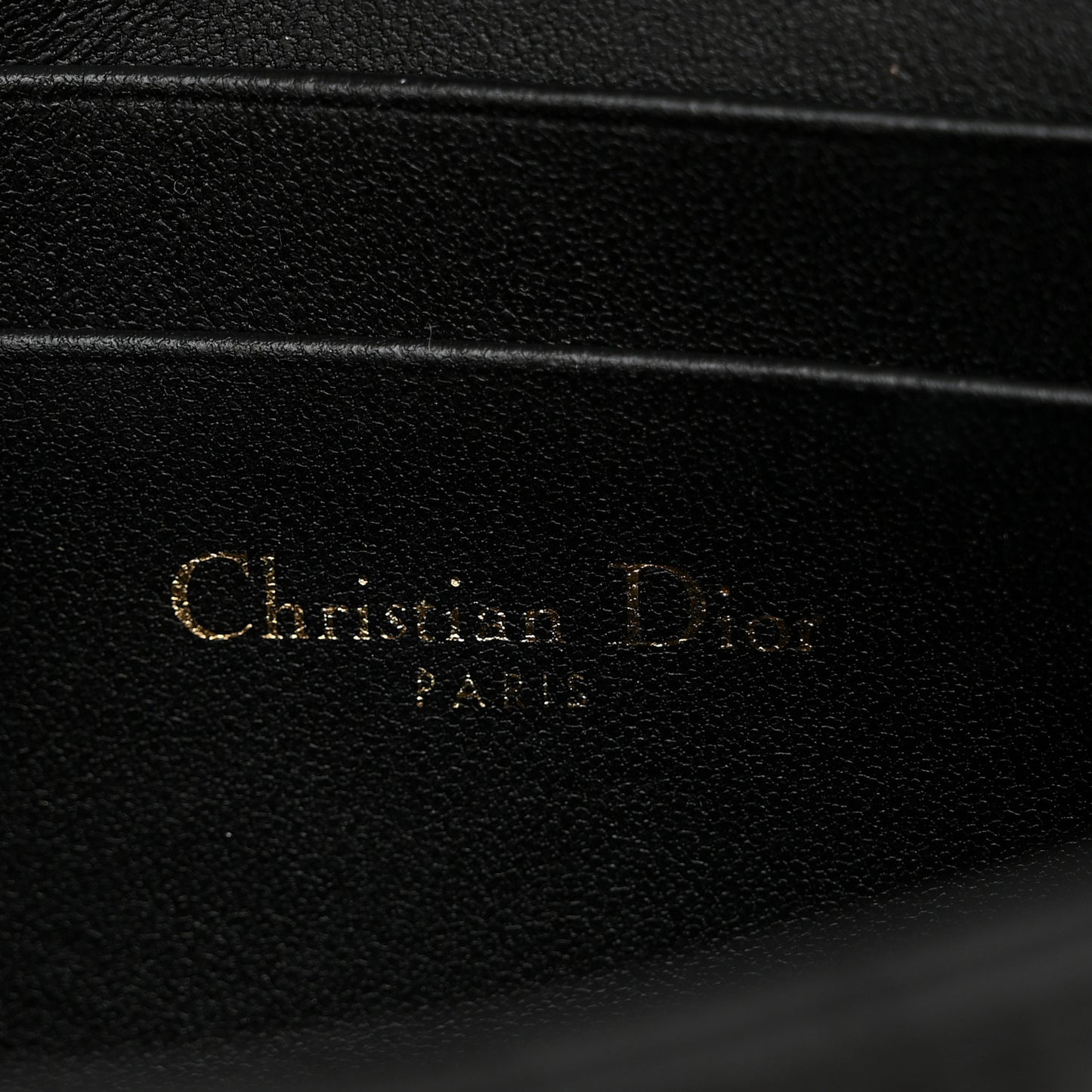 Lambskin Cannage Dior Talk Phone Pouch Black