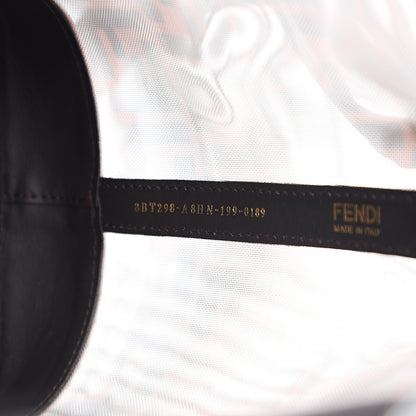 Fendi Mesh Vitello Grace F is Fendi FF 1974 Grande Mon Tresor Bucket Bag Marrone Black Ebano 7 of 10