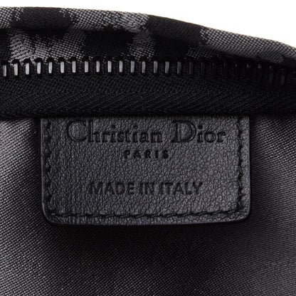 Christian Dior Canvas Embroidered Mizza Diortravel Zipped Pouch Black Grey 6 of 8