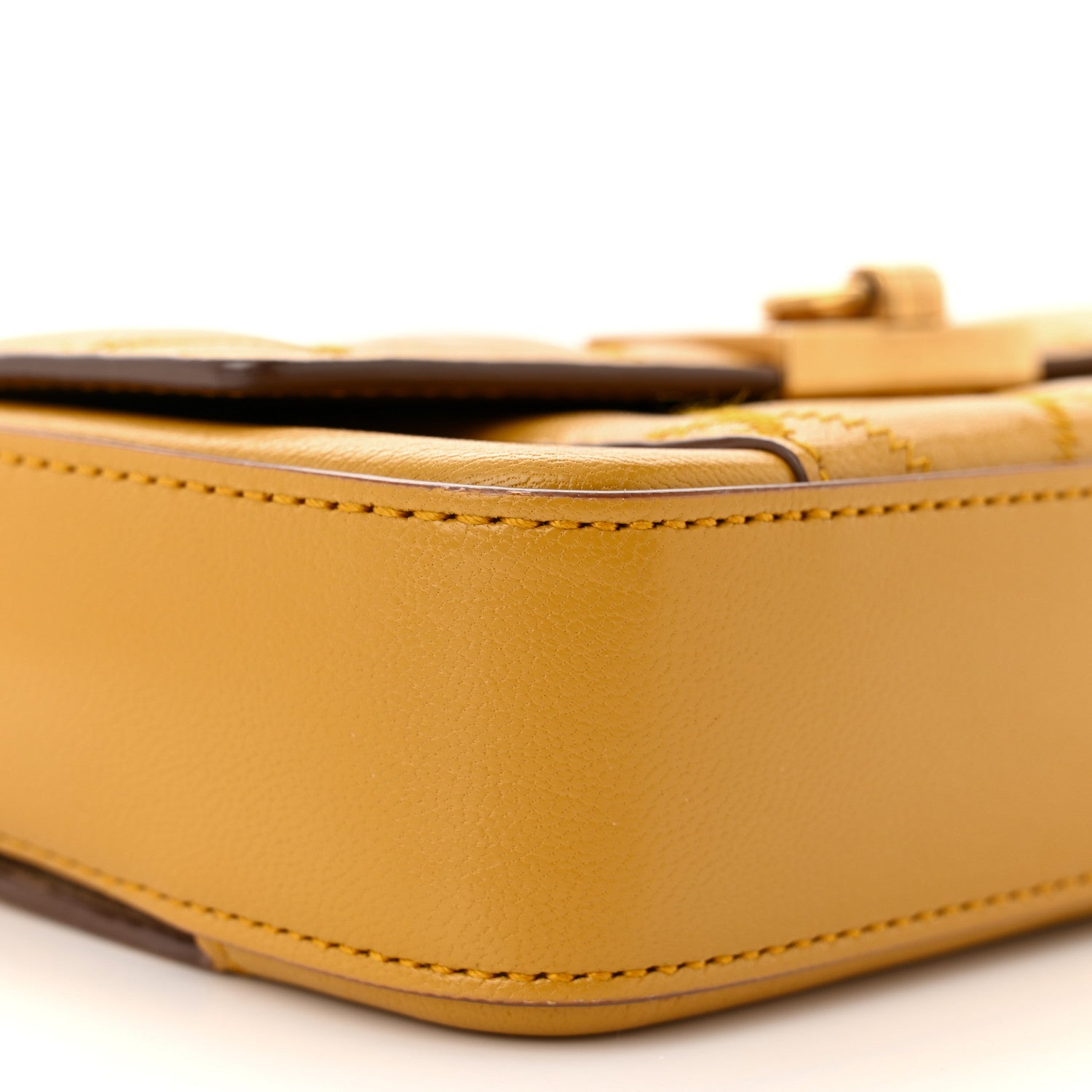 Givenchy Goatskin Quilted GV3 Mini Pocket Convertible Bag Golden 8 of 9