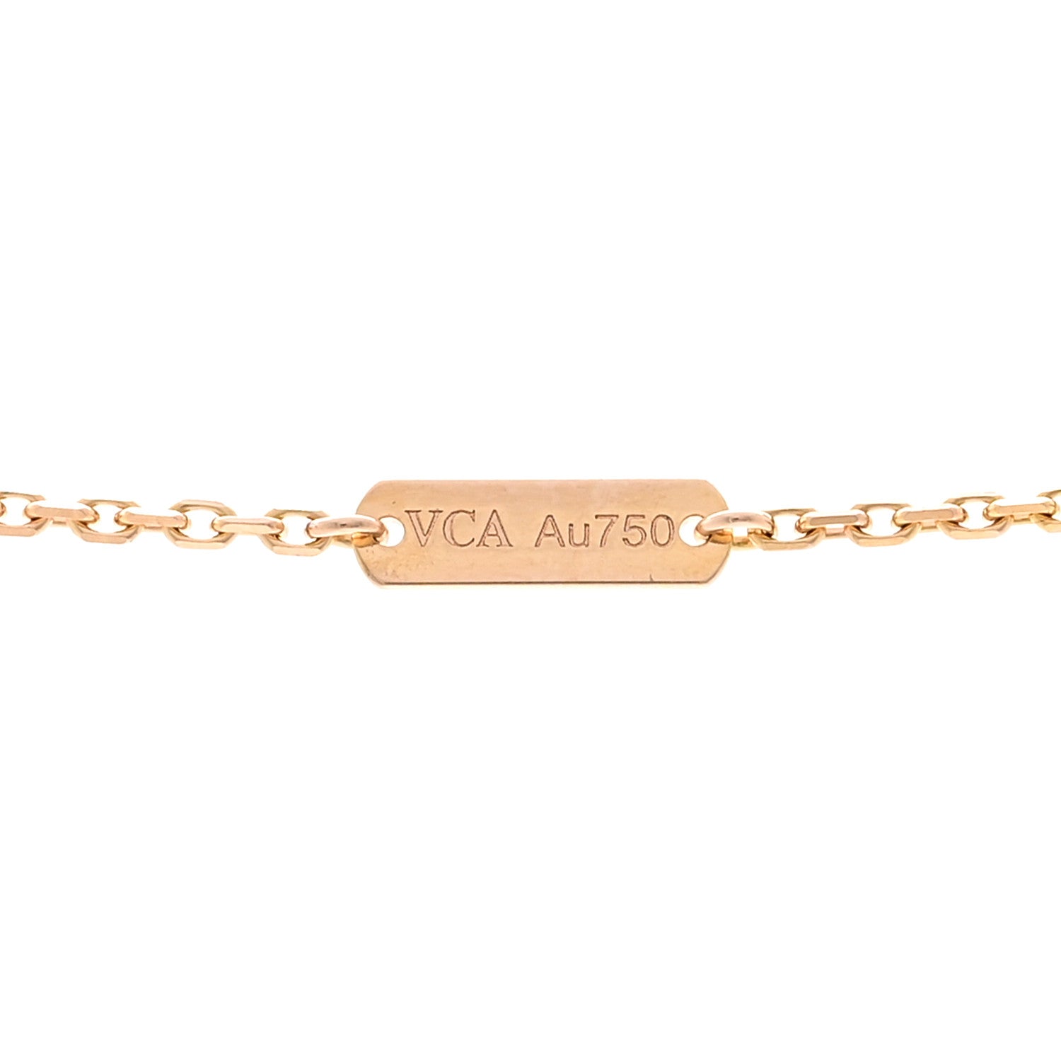 Van Cleef & Arpels 18K Rose Gold Vintage Alhambra Pendant Necklace 5 of 6