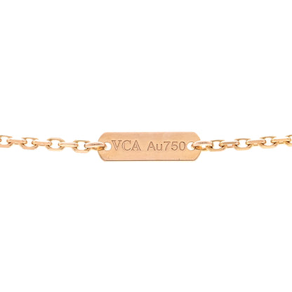 Van Cleef & Arpels 18K Rose Gold Vintage Alhambra Pendant Necklace 5 of 6
