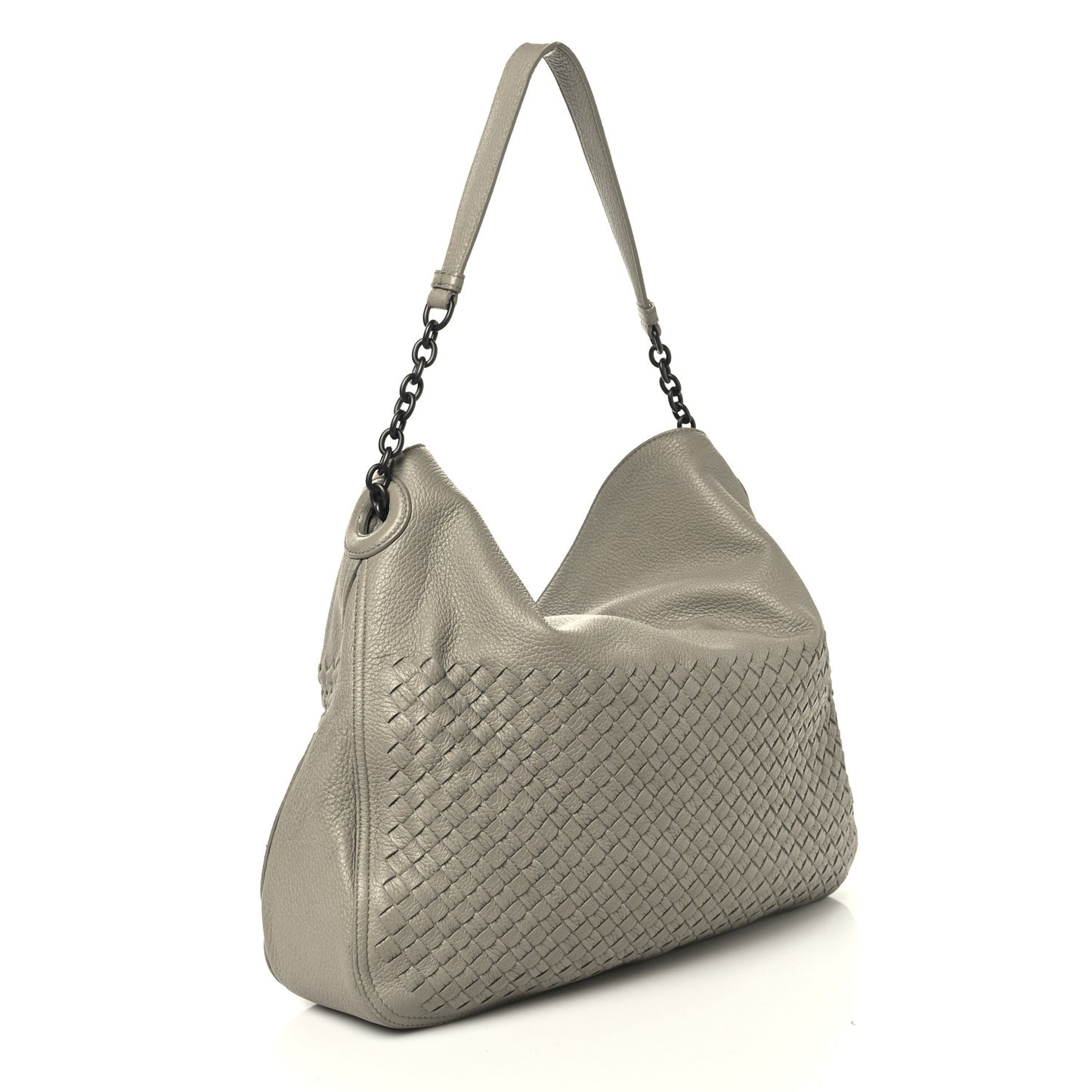 Cervo Intrecciato Flap Top Hobo Almond