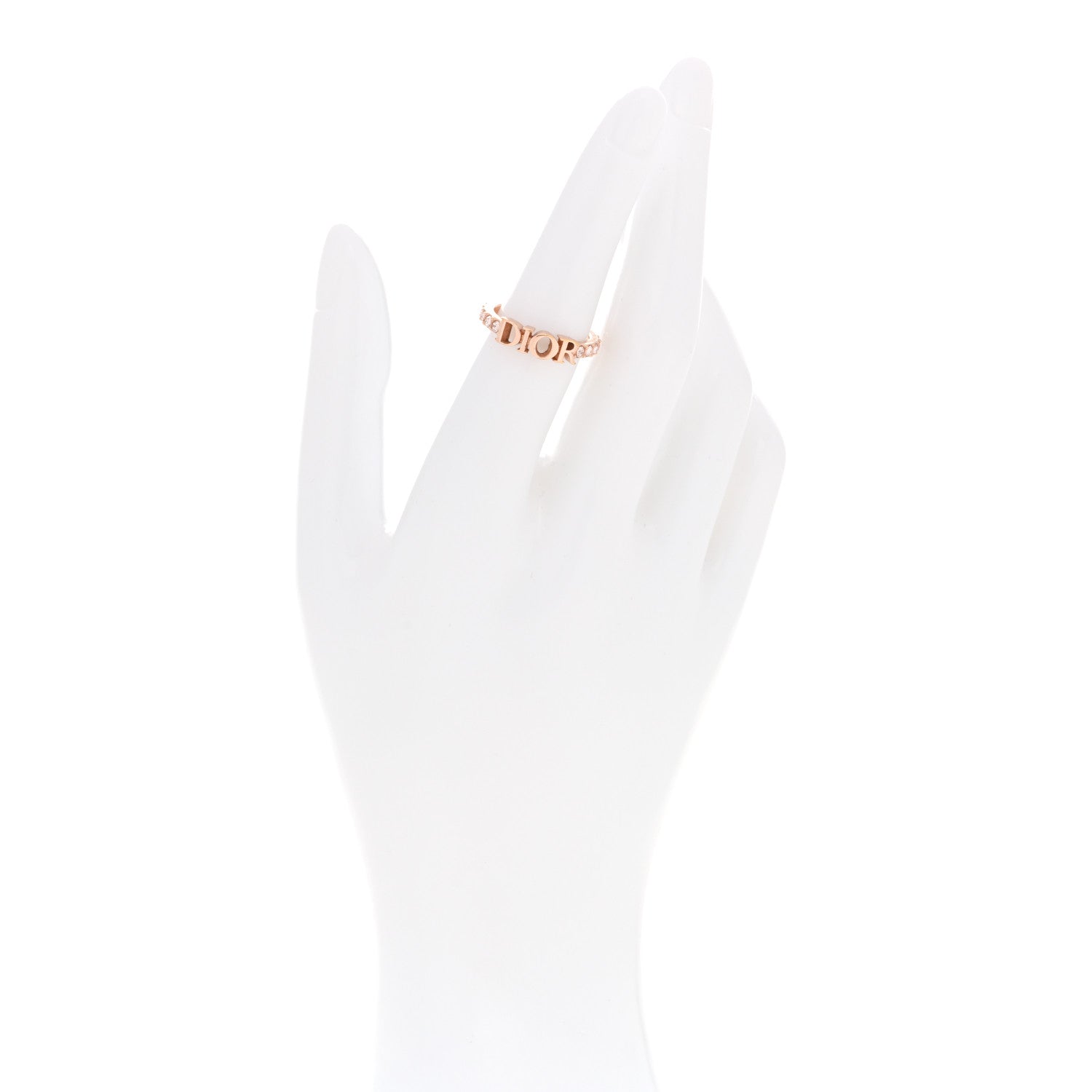 Christian Dior Metal Crystal Dio(R)evolution Ring M 52 6 Gold 2 of 4