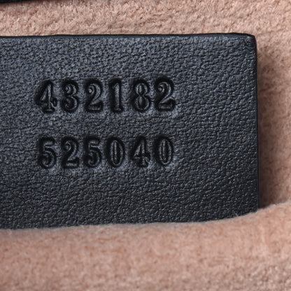 Gucci Calfskin GG Supreme Monogram Small Padlock Shoulder Bag Black Gold 7 of 9