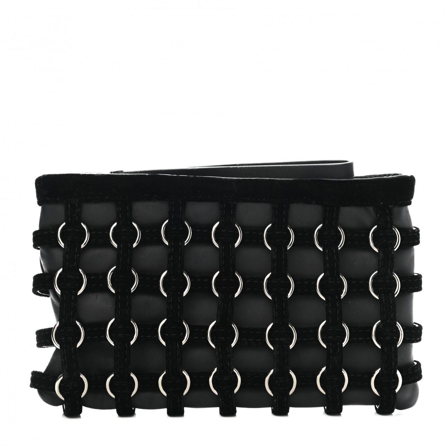 Calfskin Ring Wristlet Black