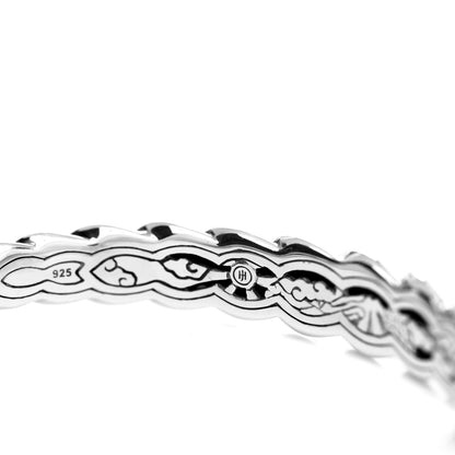 John Hardy Sterling Silver Slim Legends Naga Dragon Scale Flex Cuff Bracelet 4 of 4