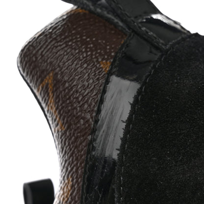 Louis Vuitton Suede Monogram Run Away Sneakers 36.5 Black 10 of 21