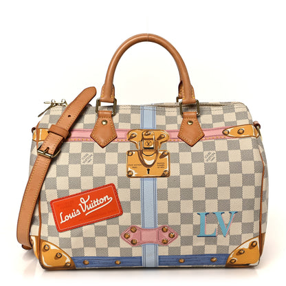 Louis Vuitton Damier Azur Summer Trunks Speedy Bandouliere 30 1 of 10