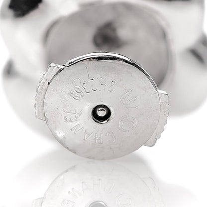 Chanel 18K White Gold Diamond .62ctw Camelia Stud Earrings 4 of 5