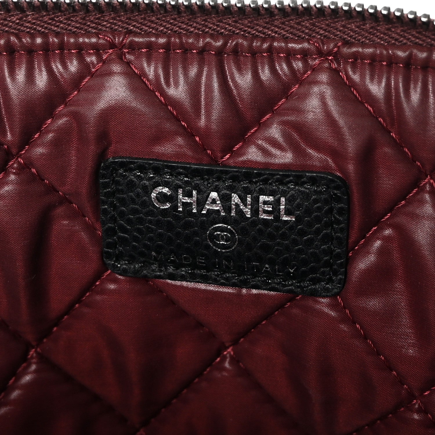 Chanel Caviar Quilted Large Cosmetic Case Black 6 of 8