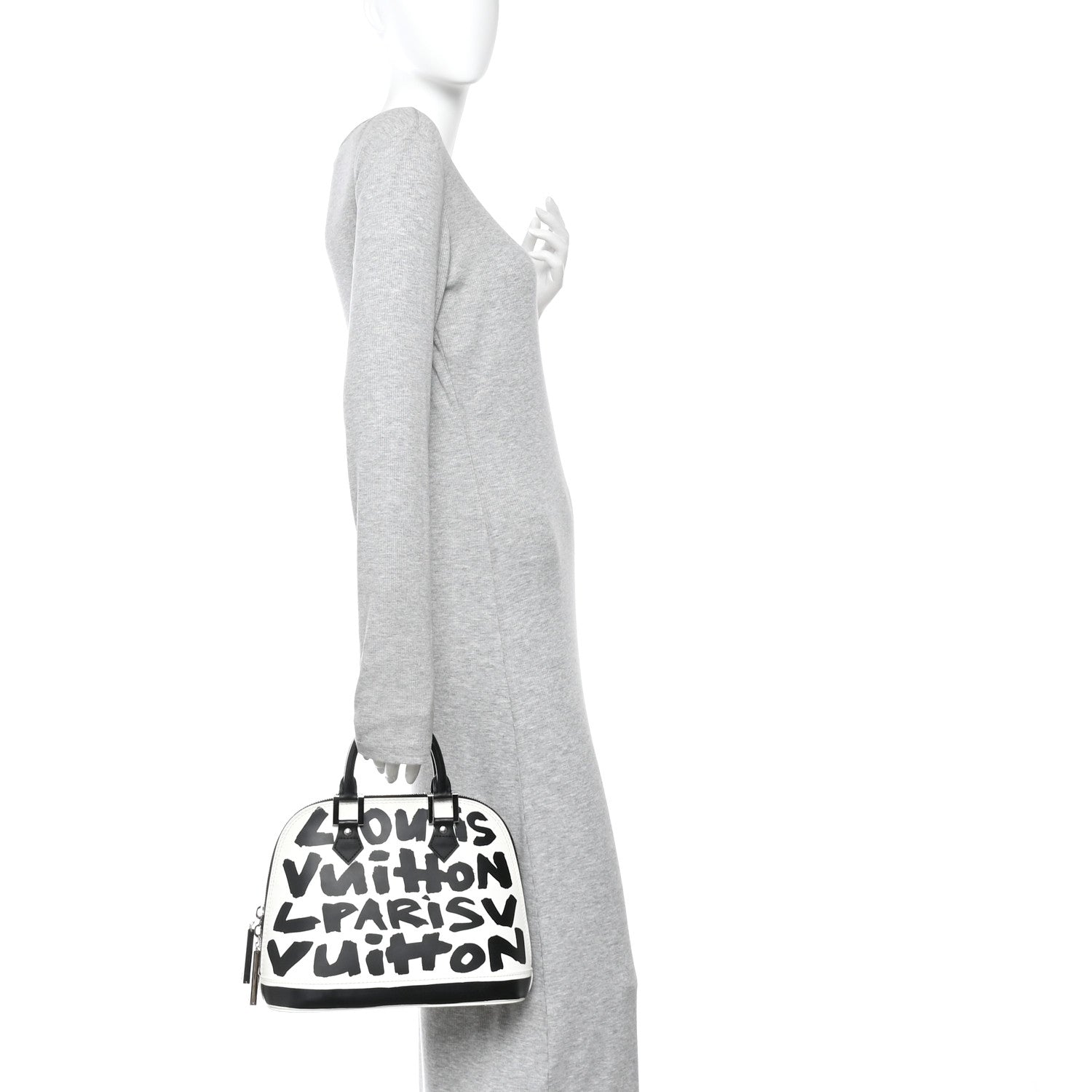 Louis Vuitton Graffiti Alma MM Black 2 of 11