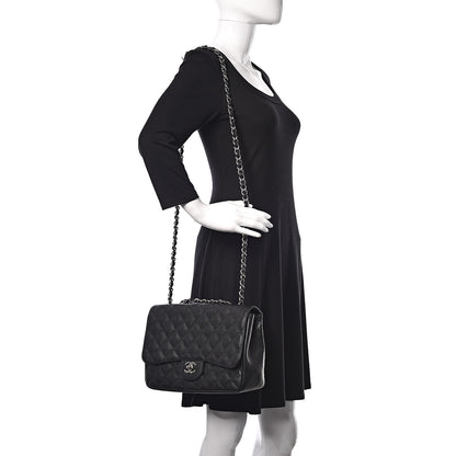 Chanel Caviar Quilted Jumbo Single Flap Black 2 of 13