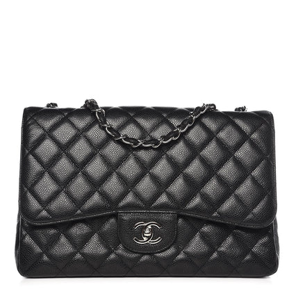 Chanel Caviar Quilted Jumbo Single Flap Black 1 of 15