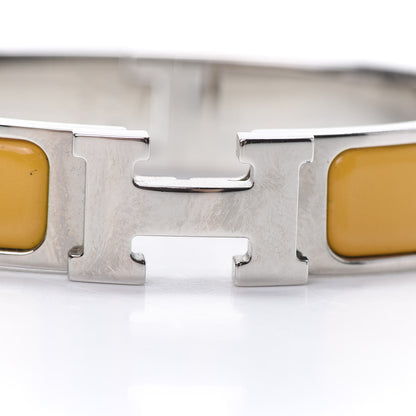 Hermes Enamel Narrow Clic Clac H Bracelet PM Jaune Madras 6 of 6