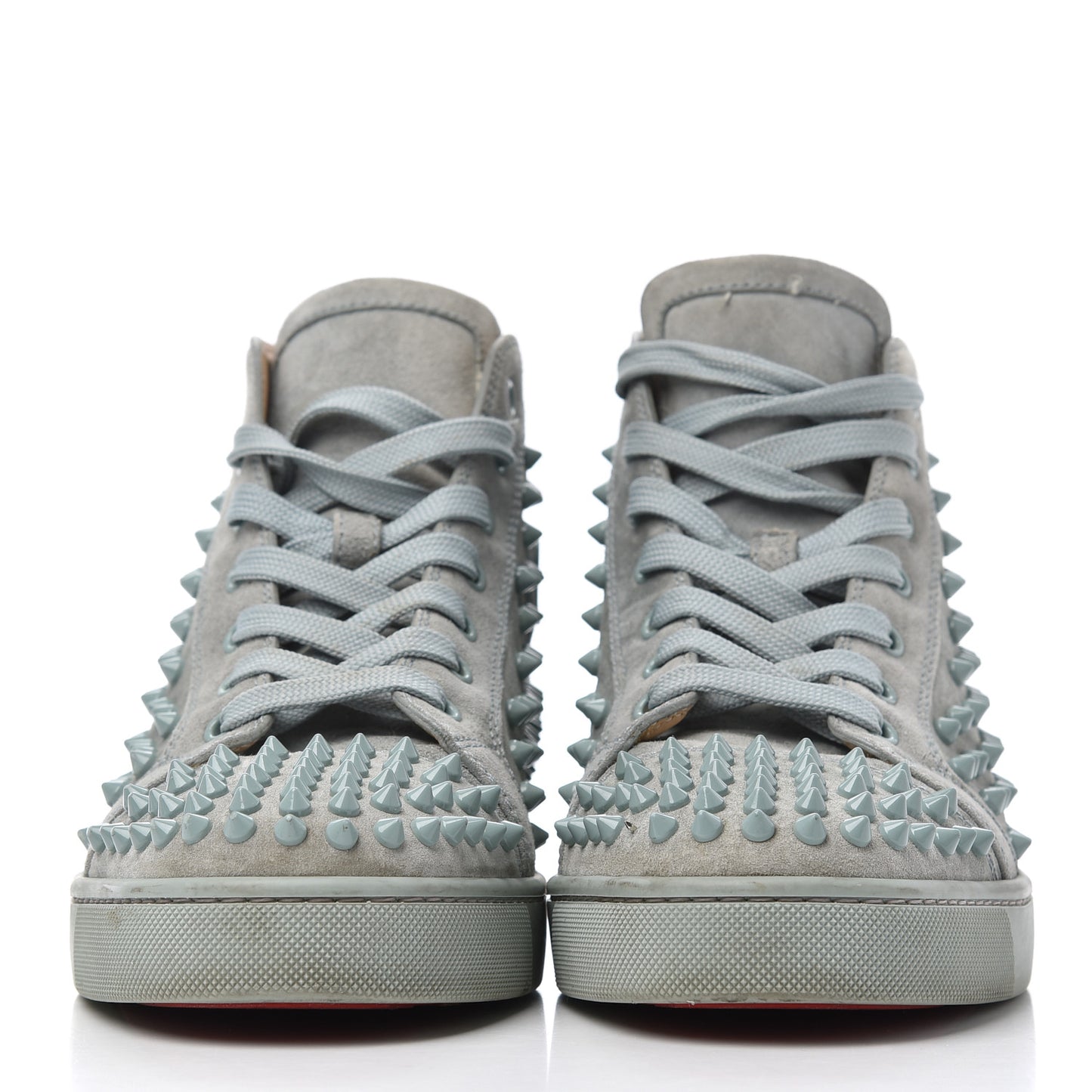 Veau Velours Mens Louis Orlato Flat Spikes Sneakers 42 Light Green