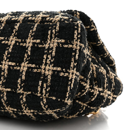 Chanel Tweed Maxi Chanel 19 Flap Black Beige 10 of 10