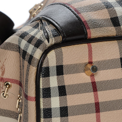Burberry Haymarket Check Metal Stitch Lowry Dark Brown 7 of 8