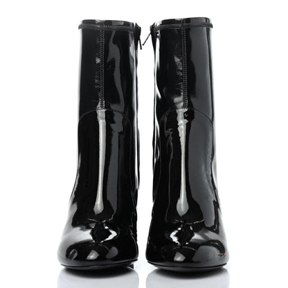 Louis Vuitton Patent Uniformes Silhouette Ankle Boots 37.5 Black 2 of 4