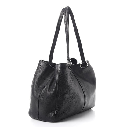 Prada Vitello Daino Tote Nero Black 3 of 8