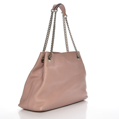 Gucci Pebbled Calfskin Medium Soho Chain Shoulder Bag Dark Cipria 3 of 11