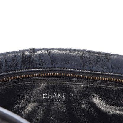 Chanel Metallic Aged Calfskin Quilted Large Reissue Camera Case Black 9 of 12