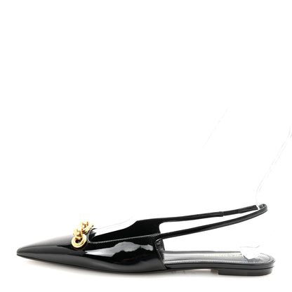 Saint Laurent Vernice Grupy Silvana 05 Slingback Flats 41 Black 1 of 10