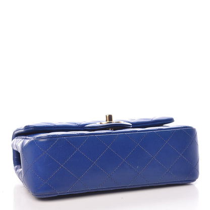 Chanel Lambskin Quilted Mini Rectangular Flap Blue 4 of 11