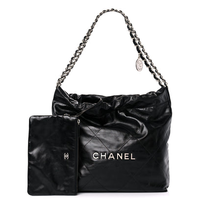 Chanel Shiny Calfskin Quilted Small Chanel 22 Black 3 of 11