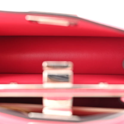 Fendi Shiny Nappa Petite Peekaboo I SEE U Satchel Lampone 5 of 12