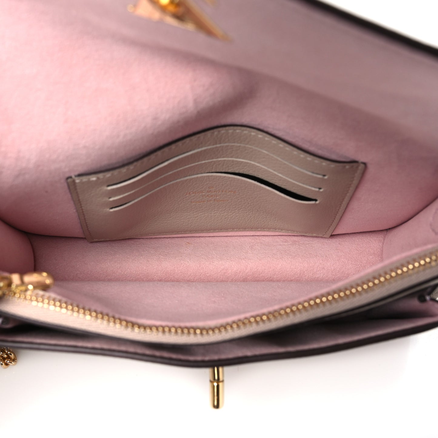 Soft Calfskin My Lockme Chain Pochette Greige